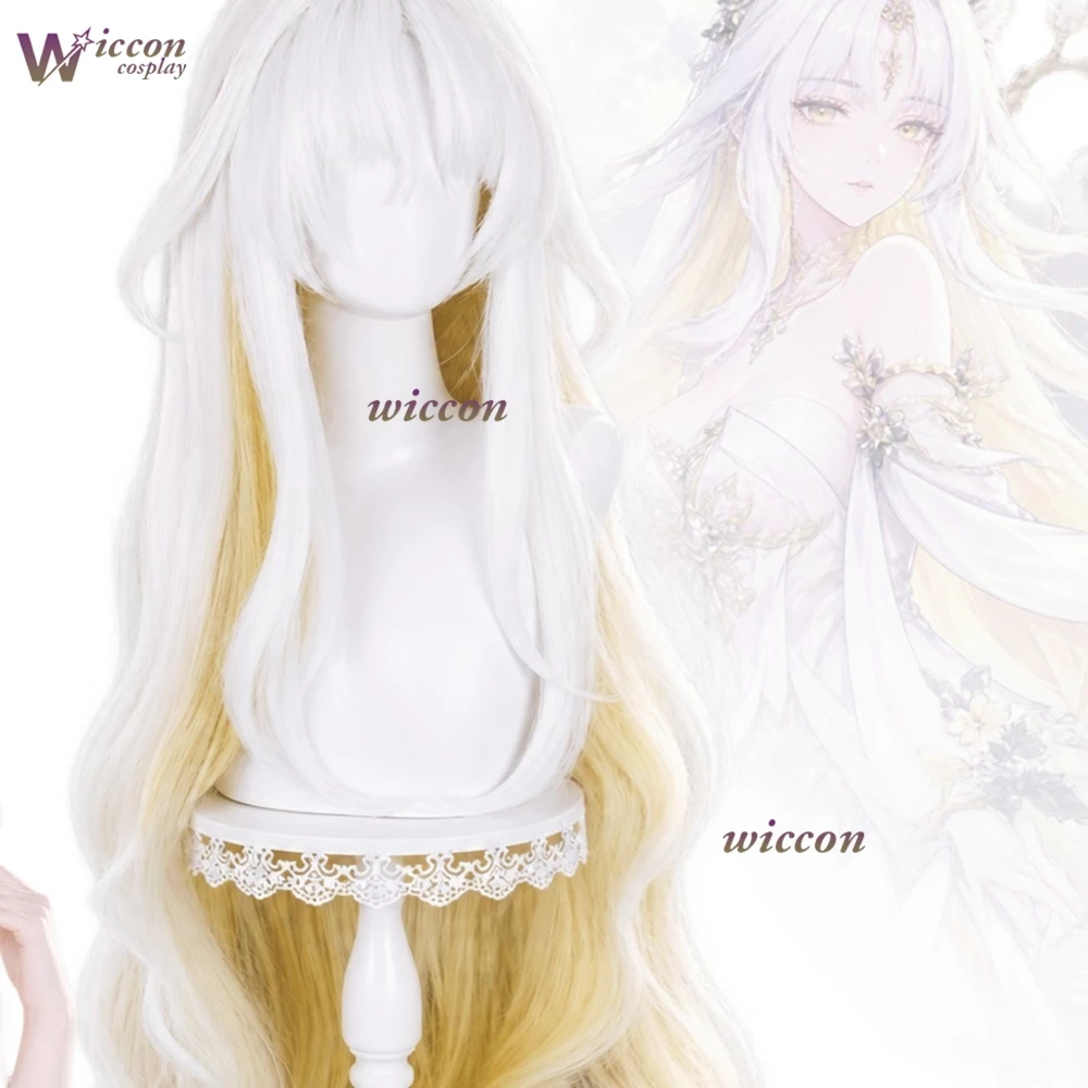 CosRoom Wuthering Waves Moonheart Fox Second Form Cosplay Wig Gradient Mixed Color With Scalp Top Anime Character Styling Wig