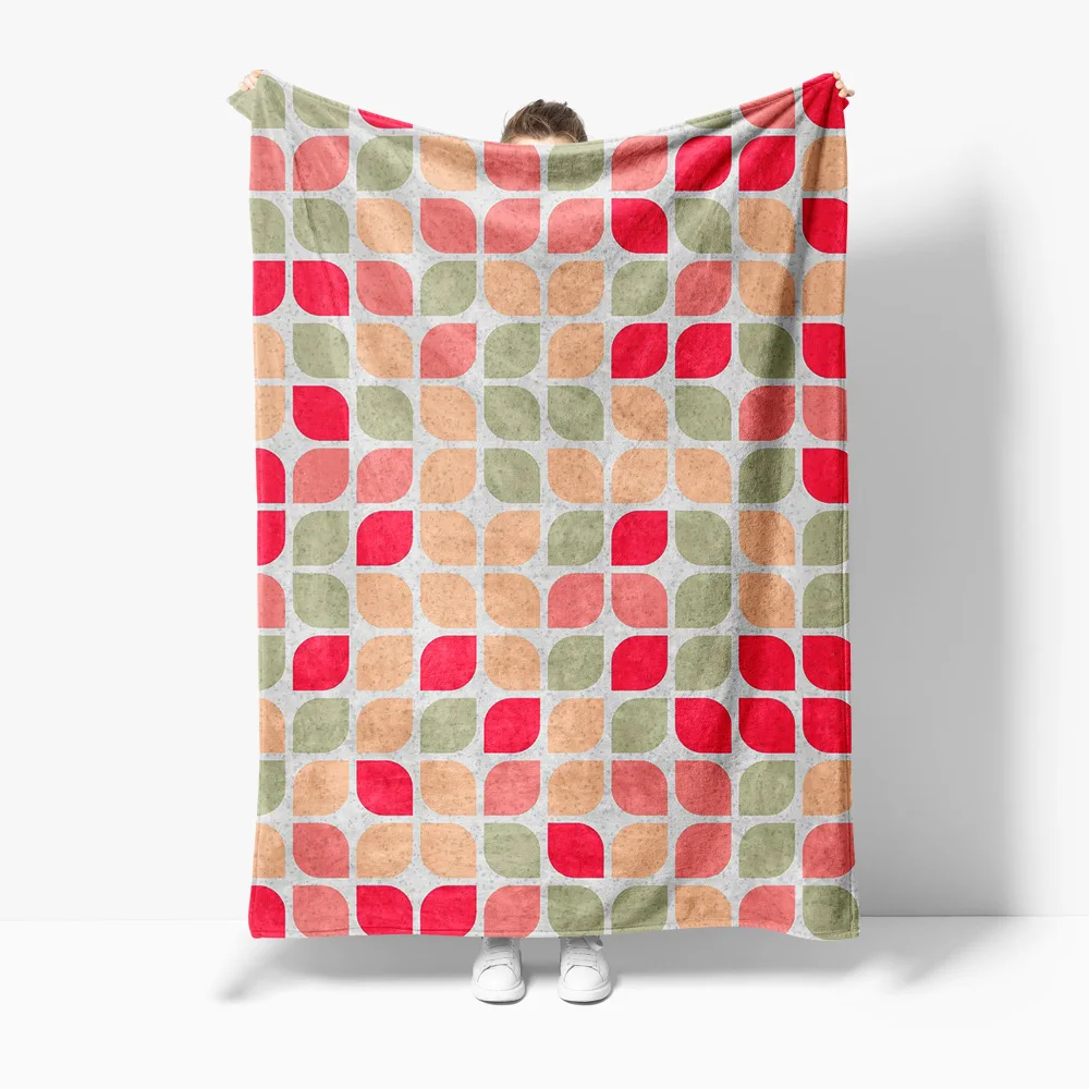 

Одеяло для дивана с геометрическим полукруглым узором для гостиной, спальни, декор, подарок для женщин и детей