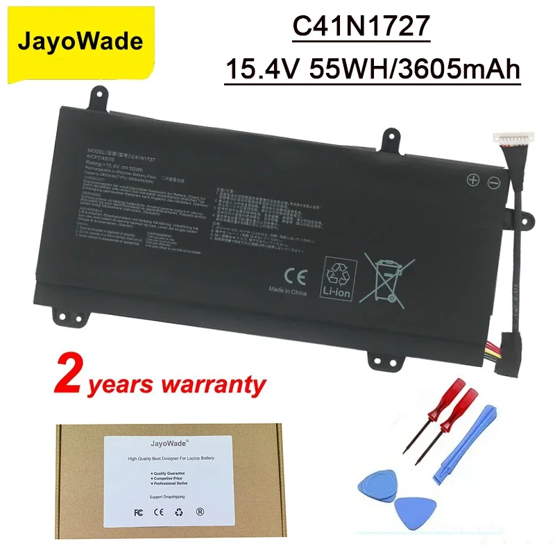 Smart New C41N1727 15.4V 55WH Laptop Battery For ASUS ROG Zephyrus GM501 GM501G GM501GM GM501GS GU501 GU501GM Notebook C41N1727
