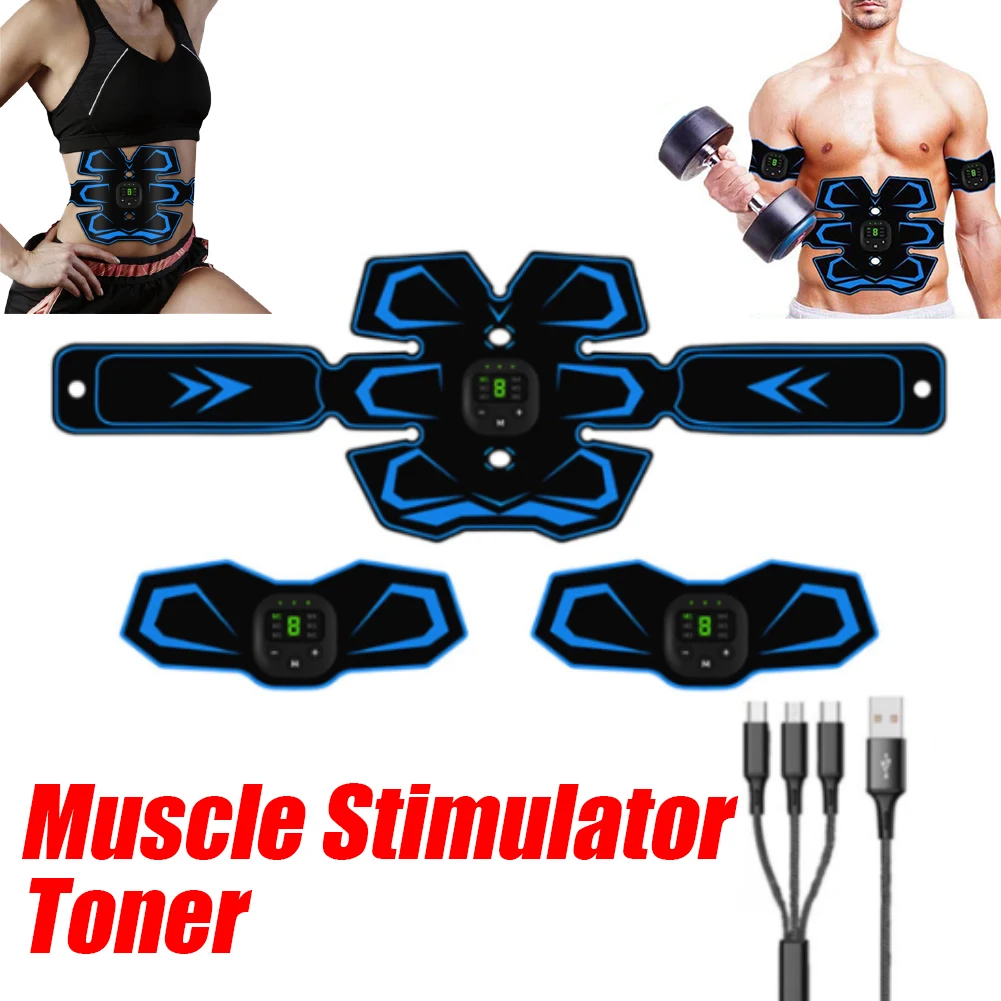 

Электростимулирующий пояс для похудения с LED-дисплеем, USB-зарядкой, тренажер для пресса для мужчин и женщин