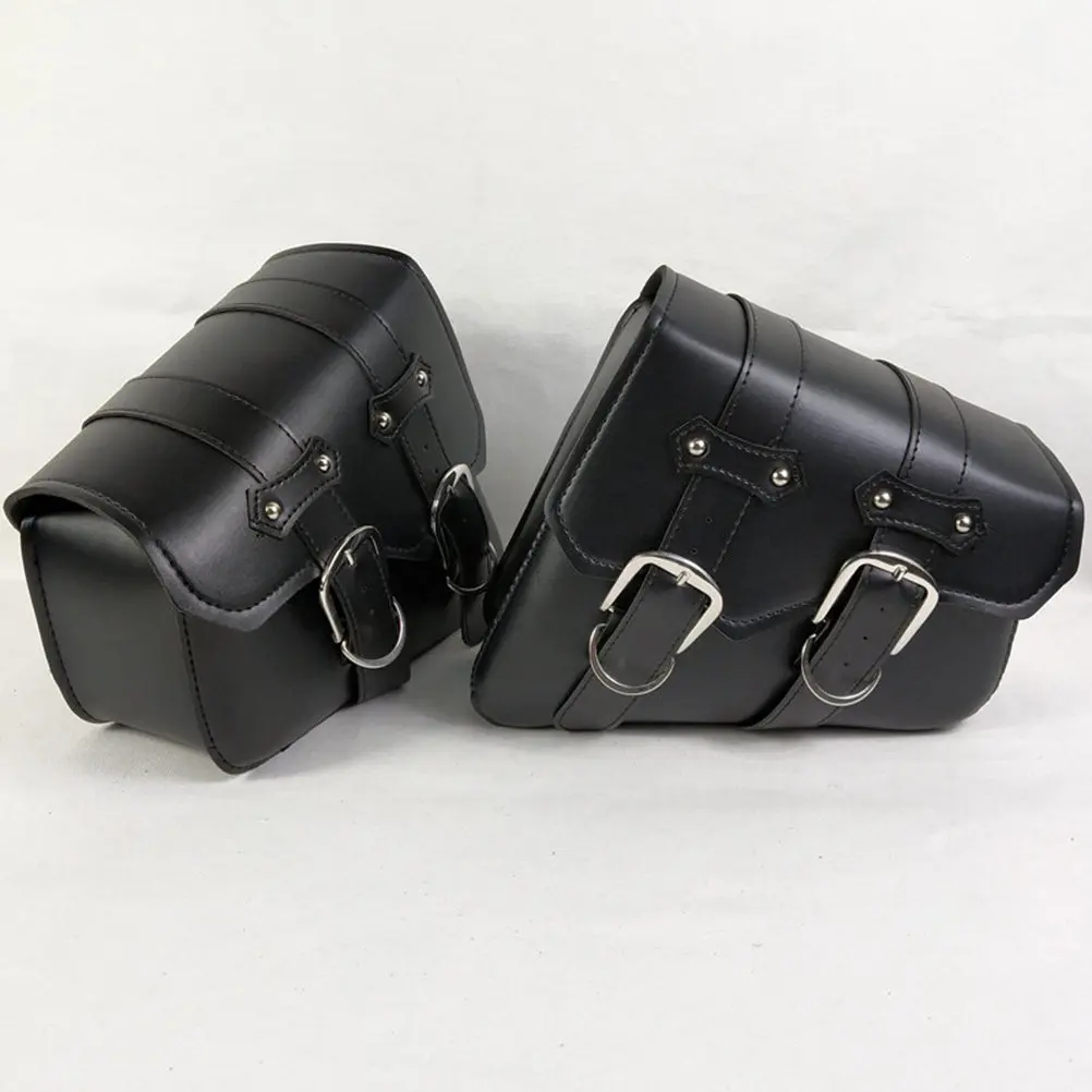 

1 Pair Motorcycle Hanging Bag PU Waterproof Saddlebag Tool Storage Bag for Motorbike Electric Motorcycle Black