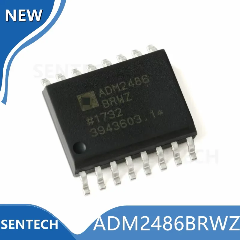 

10pcs/lot 100% New Original ADM2486BRWZ SOIC-16 High-speed (20 Mbps) half-duplex RS-485 transceiver