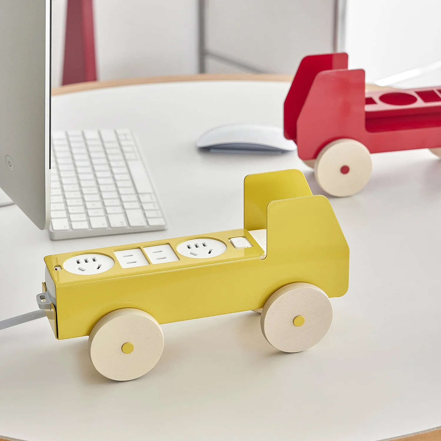 power strip storage trolley socket decoration desktop ornaments home creative office desktop ins plug row storage