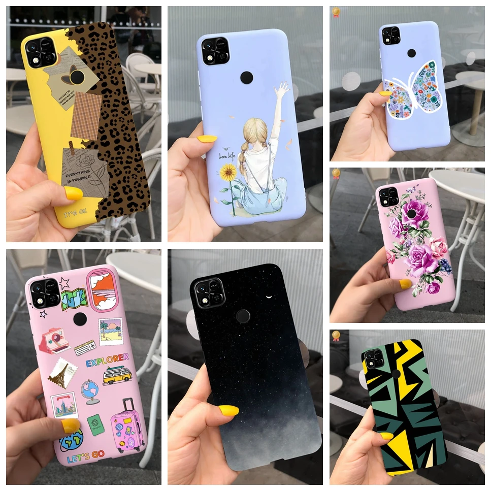 For Xiaomi Redmi 10A Case Silicone Soft TPU Back Phone Protector Shell For Xioami Redmi 10A  A10 RedmI10A Cute Cover Fundas