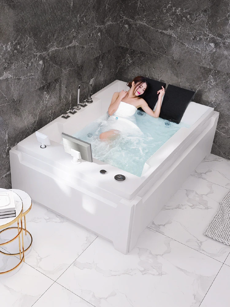 double jacuzzi adult household thermostatic heating oversized bathtub