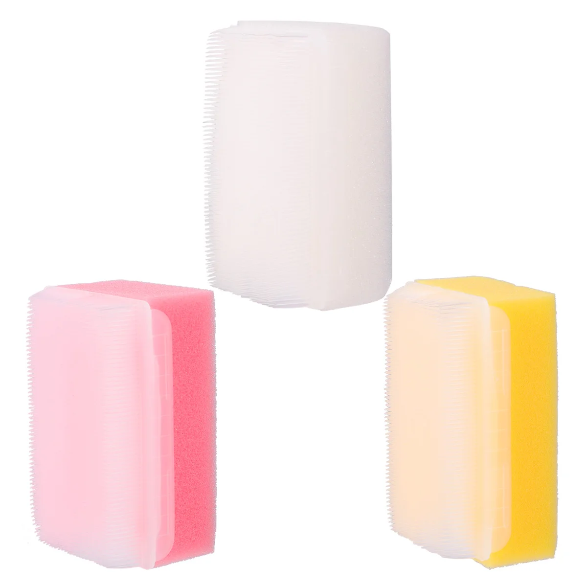 3 PCS Tactile Brush Infant Massage Early Educational Touch Sponge for Hair Mild Baby Bath