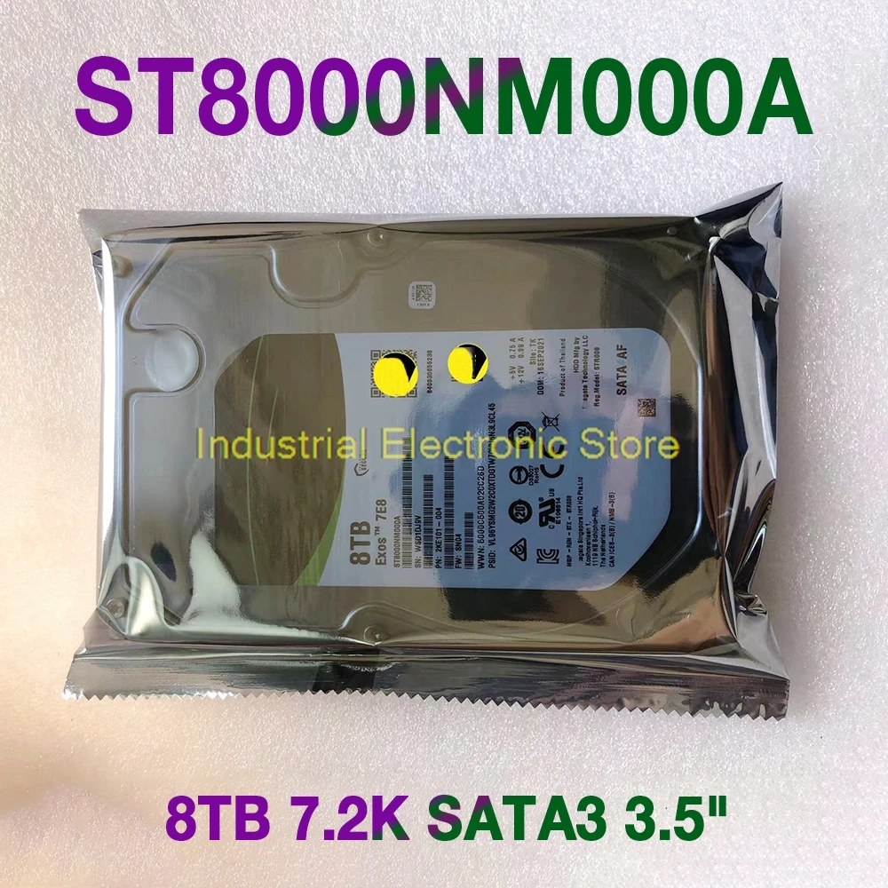 

ST8000NM000A Специальный мониторинг жесткого диска корпоративного класса 8 ТБ, 7,2 тыс. SATA3, 3,5-дюймовый диск для хранения данных