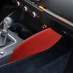 Suede leather Car Wrapping ABS Car Center Console Both Side Panel Cover Sticker Trim For Audi A3 8V S3 Interior Auto Accessories