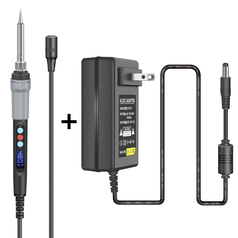 72w Soldering Iron Protable Digital Temperature Adjustment Ceramic Heating 24V Safety Low Voltage Electronic Welding Tools