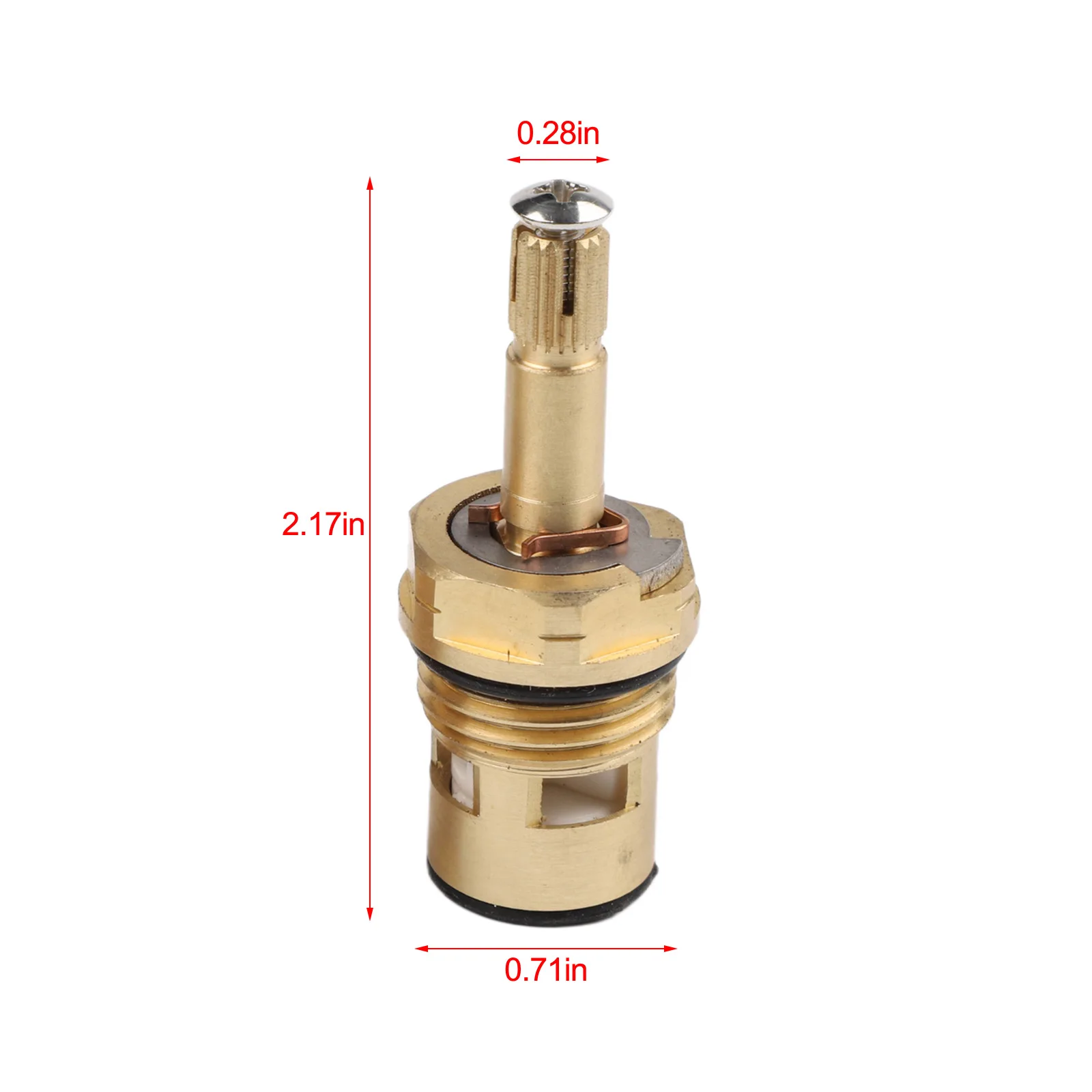 

2pcs Brass Valve Core Cartridge Replacement 9940530070A 0070AH Compatible with Standard Faucets for Hot and Cold Water Systems