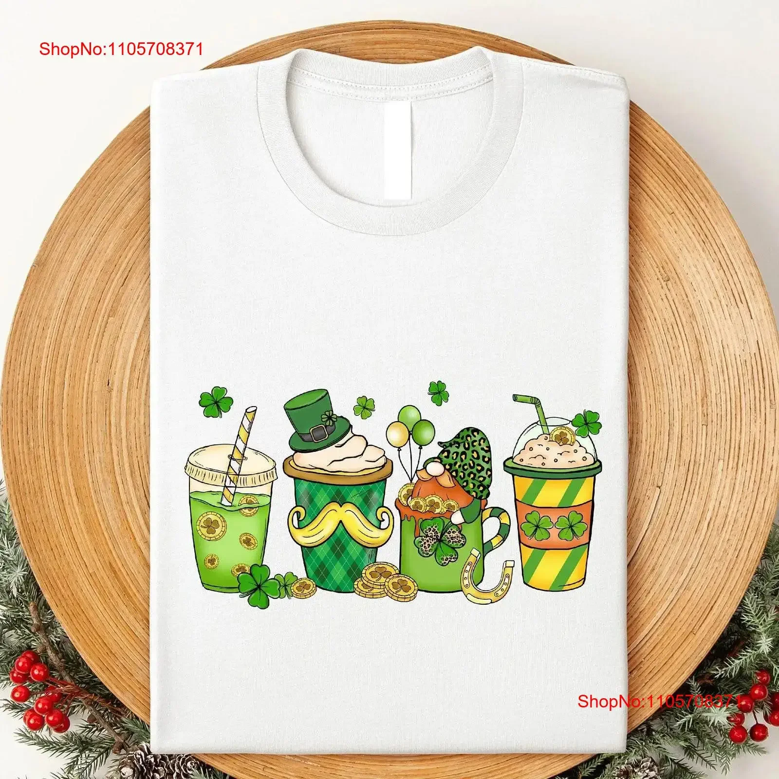 Drinking Team Coffee Lover St Patricks DayT T Shirt Cute Irish Lucky Latte Patrick Day Clover Green Drinks vintage Washed