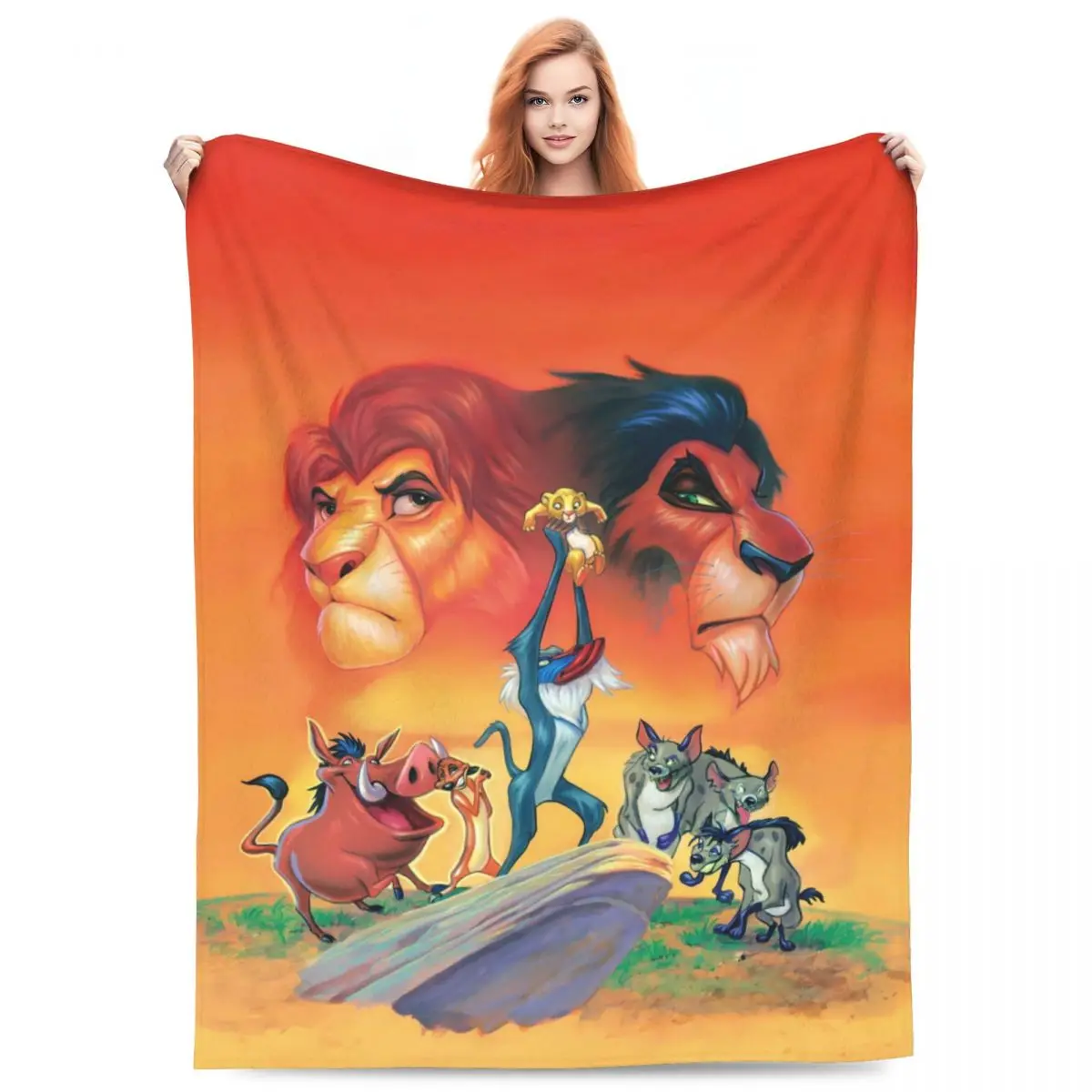 Simba Lion King Blanket Travel Office Flannel Throw Blanket For Couch Chair Sofa Bed Super Soft Design Quality Bedspread Gift