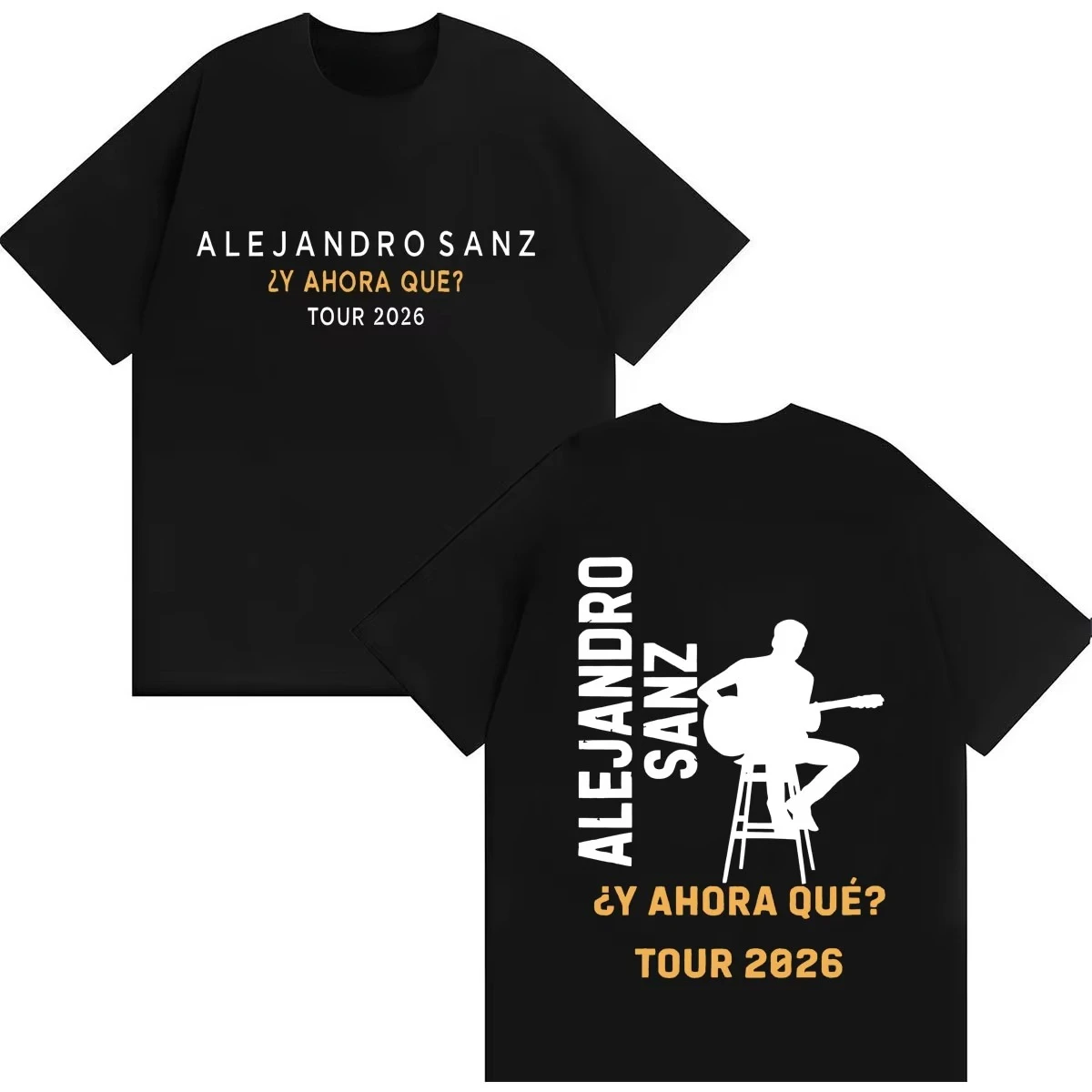 Singer Alejandro Sanz 2026 New Graphics Tshrit Crewneck Y2K Casual Short Sleeve Tees Mens Womens pure Cotton Streetwear Hip Hop