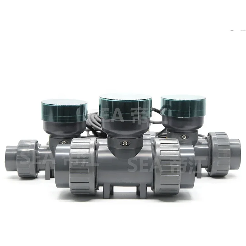 ZJLCD-DN25 Large Flow Calculation RS485 LCD DIGITAL FLOWMETER PVC Meter Acid Resistance UPVC Flow Sensor 3% Accuracy