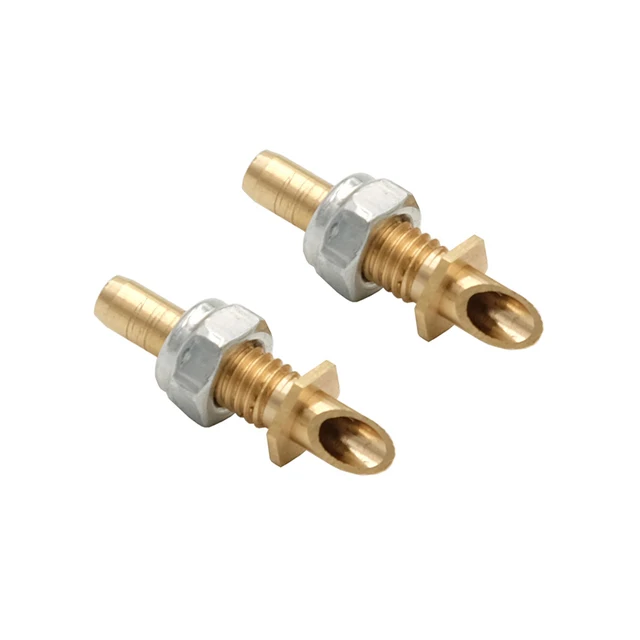 2PCS Copper Water Nozzle M5 Water Cooling Nozzle Brass Stern Water Mouth M5 Inlet Nipple Faucet for RC Boats Cooling System