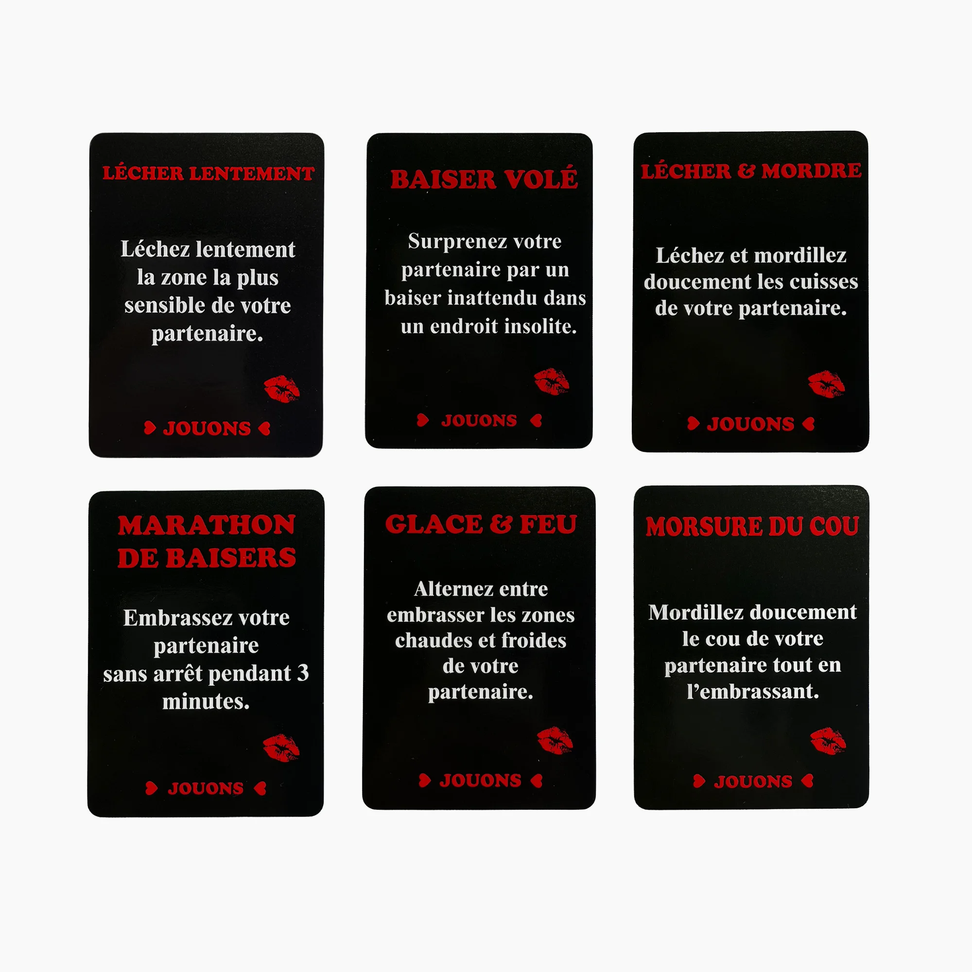 50Pcs French-Language Couple Sex Game Cards Romantic Night Interactive Game Card Deck Fun Party Game for Lovers Date Night Gifts