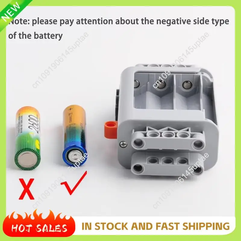 N88R For Power Functions MOC Parts 5PCS AA Battery Case Box For Power-Up Battery For Legoeds 8881 For DIY Train Car Set