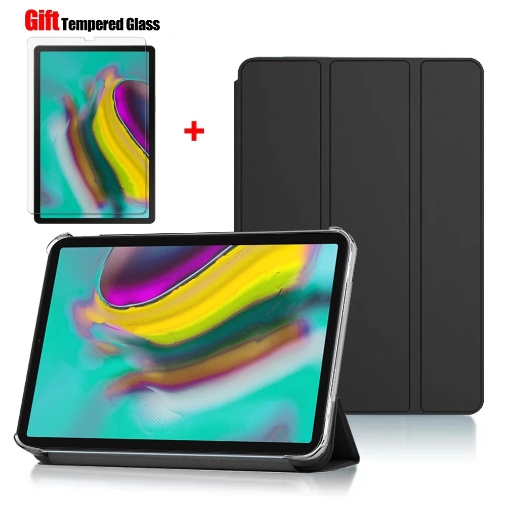 Tablet Stand Protection Flip For Samsung Galaxy Tab S5e 10.5'' 2019 Cover SM-T720 T725 Tri-fold Back Case for Samsung s5e Film