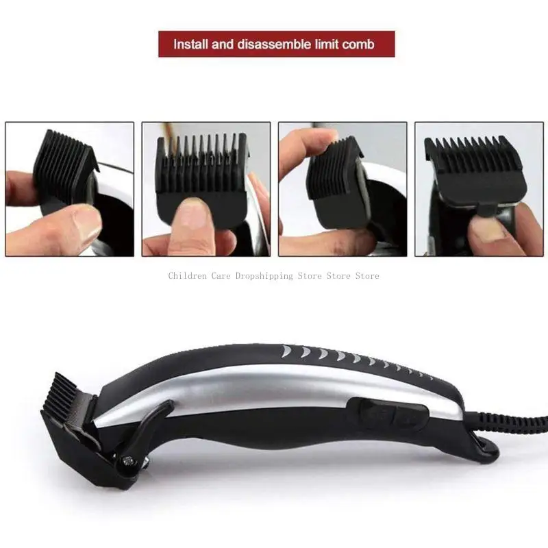 

Professional Electric Plug-In Hair Clippers Beard Trimmer Barber Grooming