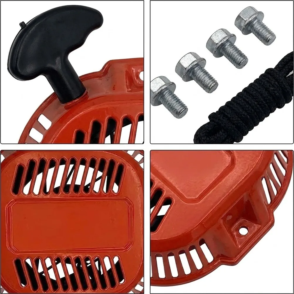 Recoil Pull Start Assembly For 196cc 208cc 212cc Engines With Nylon Rope, For GP3250 GP3300 Generators And Pressure Washers
