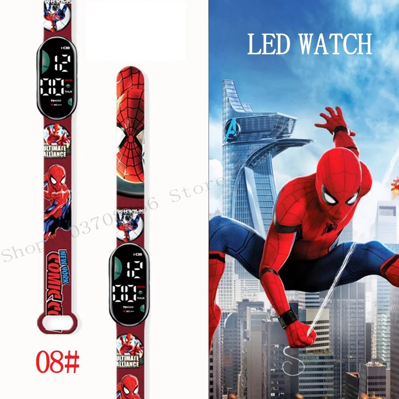 

MINISO Spiderman Kid's Watches Men Sport Wristband Bracelet Waterproof Children Digital Watch Boys LED Clock Gift