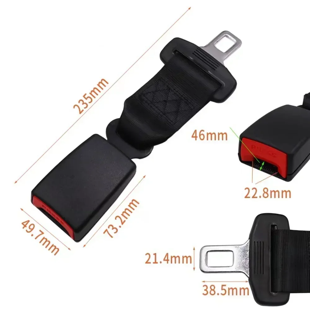 23cm/9\'\' Universal Car Seat Polyester Seatbelt Safety Belt Extender Extension Child Safety Seat Multi-color 2.1cm Buckle