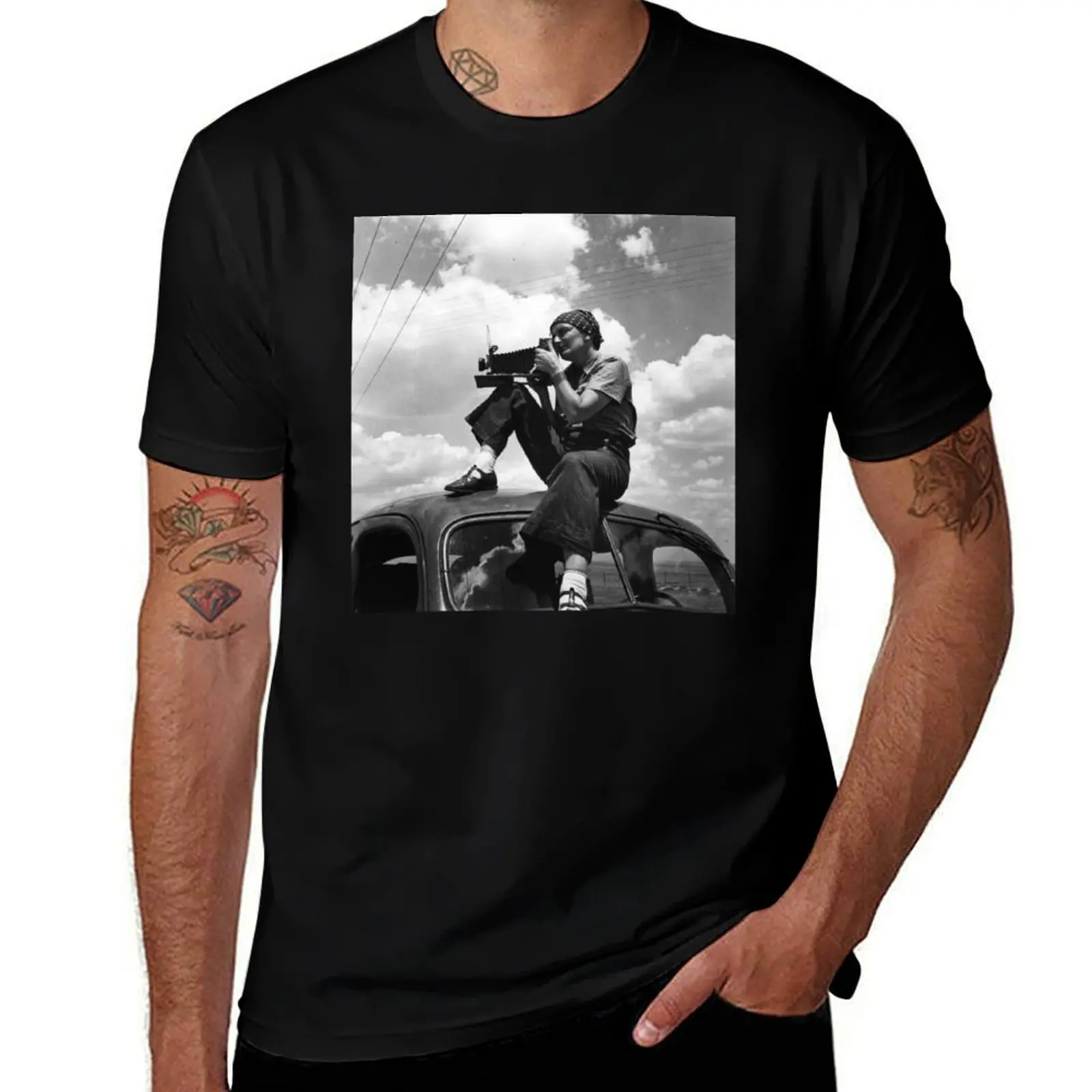 Photographer Dorothea Lange T-Shirt Soft Basic Cotton Short Sleeve Tee T-Shirt