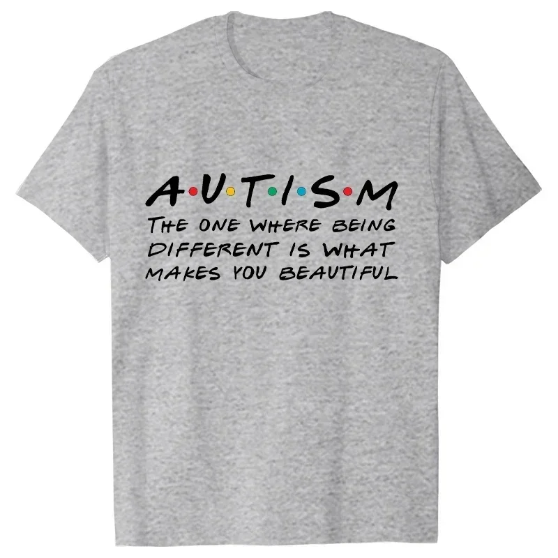 Autism Printed Men T Shirt Oversized Tops New Harajuku Short Sleeve Tee Casual Tshirts Loose Streetwear Aesthetic Men\'s Clothing