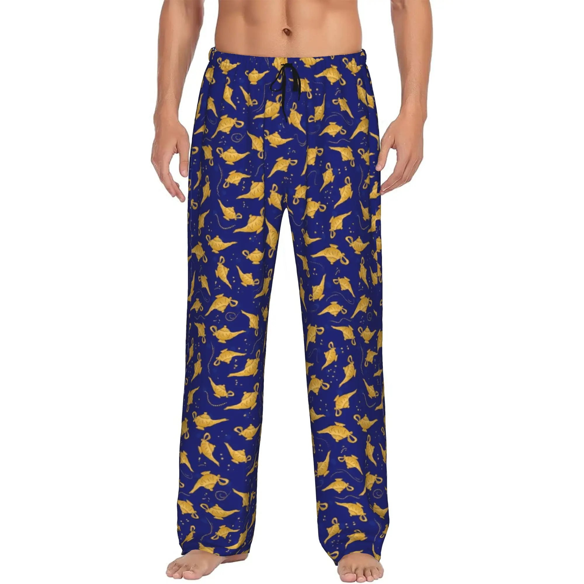 

Custom Men Cute Cartoon A-Aladdin Pajama Pants Printed Sleep Sleepwear Bottoms with Pockets