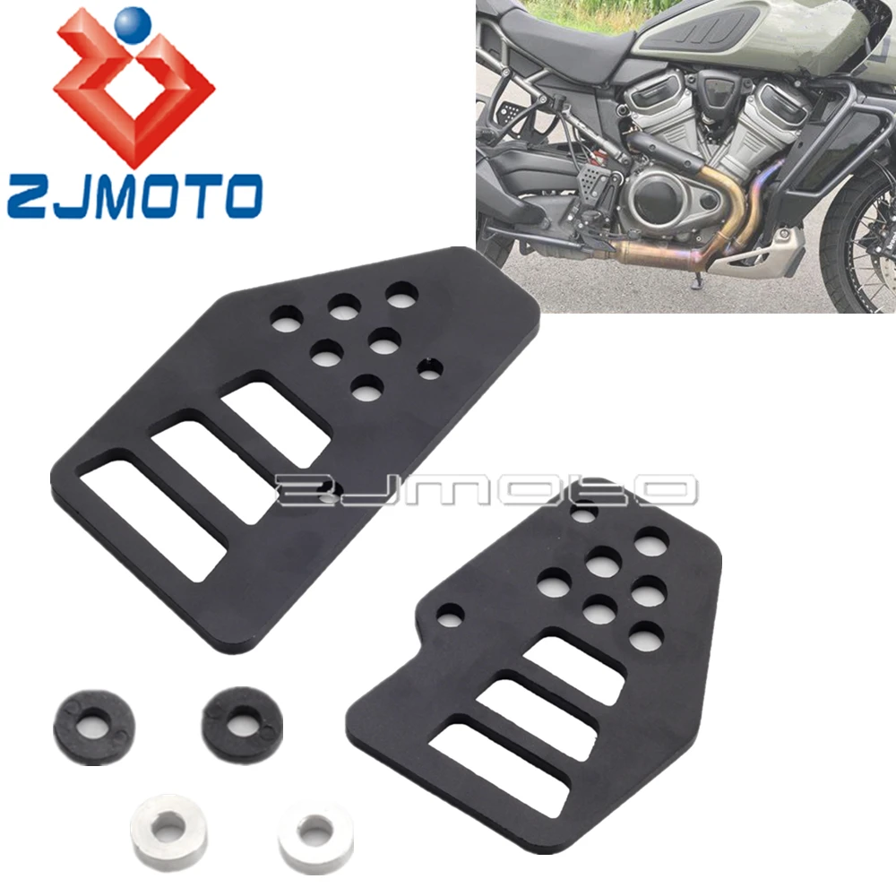 

1Pair Motorcycle Accessories Billet Heel Guards Aluminum Slabs For Harley Pan America 1250 S PA1250S RA1250 RA1250S CVO 2021-24