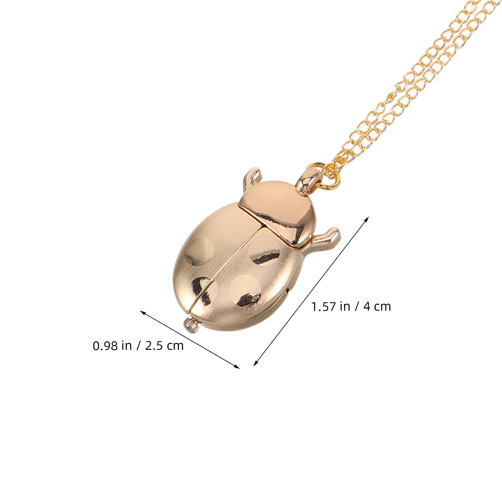 ساعة جيب للأطفال: قلادة كوارتز عتيقة على شكل خنفساء وأرقام عربية ومينا شفافة للأطفال والبنات والأولاد هدية عيد الميلاد والكريسماس