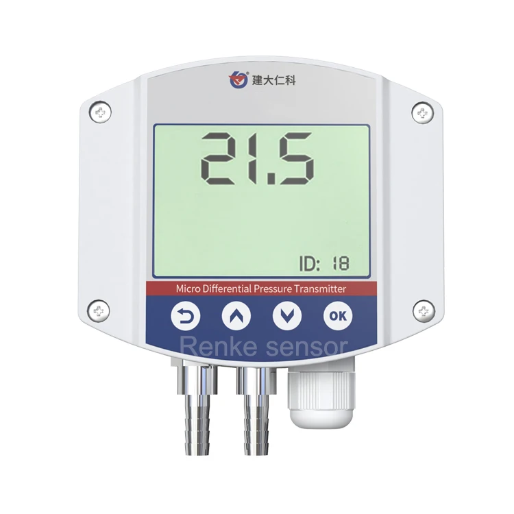 Renke RS485 Air Duct Pressure Monitor ราคาเซ็นเซอร์ความดันแตกต่าง