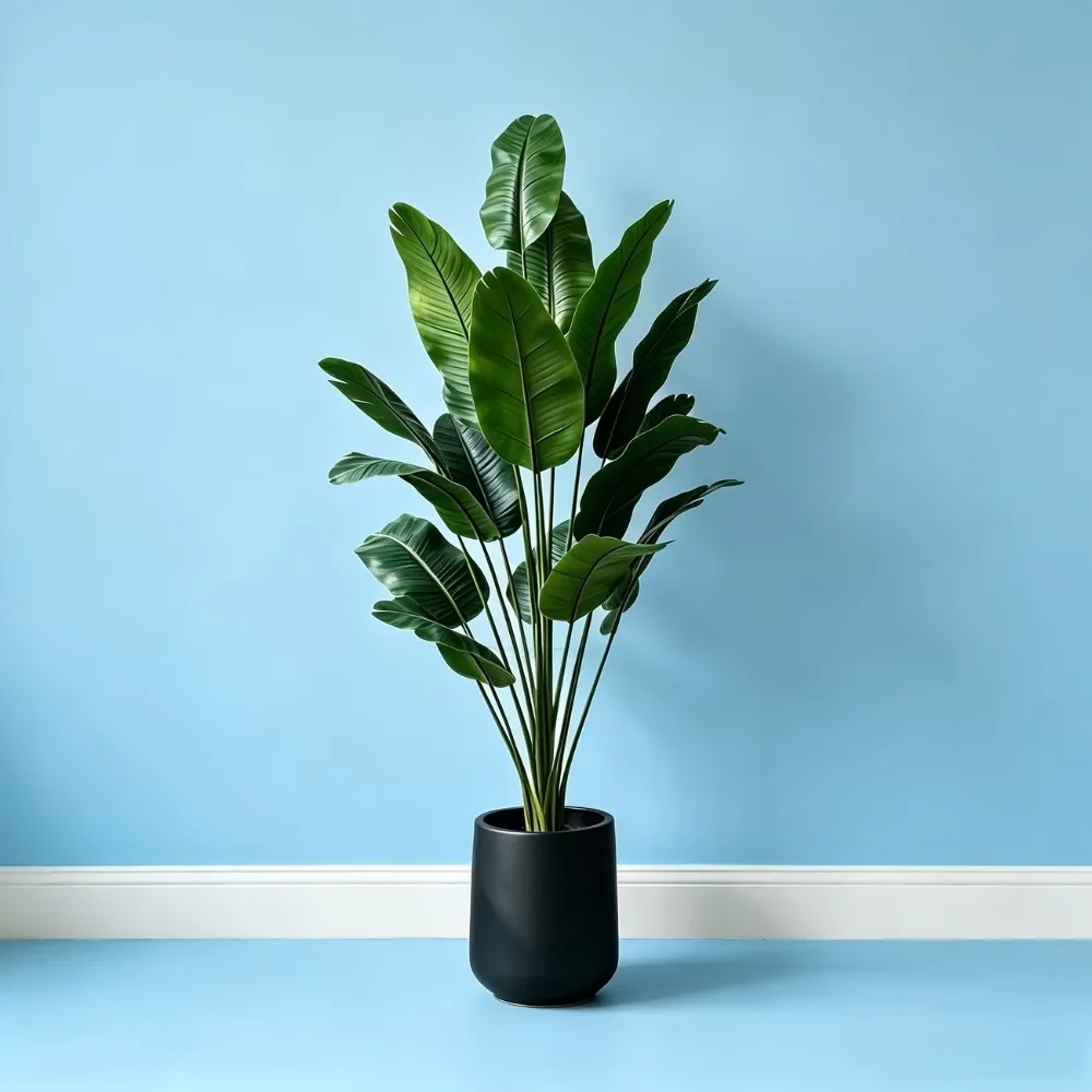 Árbol de Plátano Artificial Premium Grande de 120 CM y 18 Hojas, Planta Verde de Estilo Nórdico para Decoración del Hogar, Hotel, Oficina, Bodas