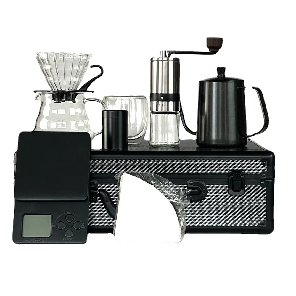

Portable coffee set with scale gift box hand brew coffee pot gift box hand