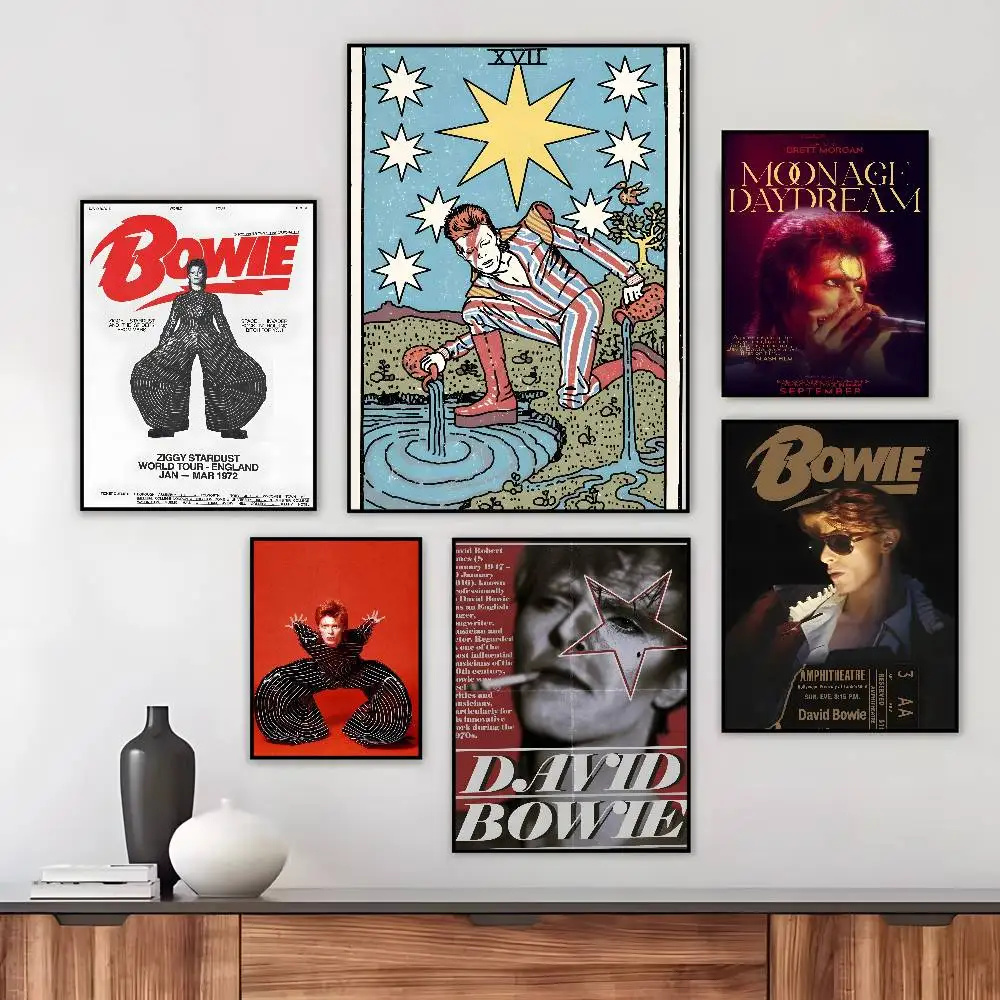 Musician D-David B-BowieS Poster Art canvas HD aesthetic Printing Paper Wall Art for Living Room Bar fashion Home Decor