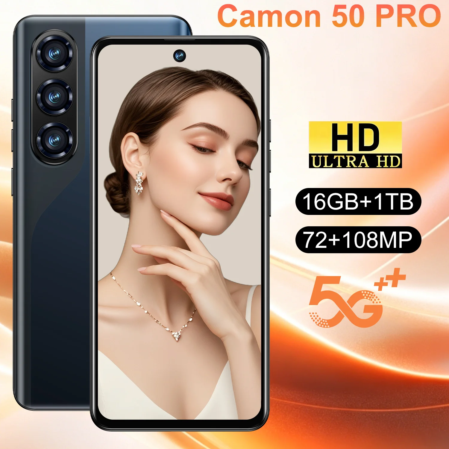 2026 New  Camon 50 Pro  Smartphone 5G Android15, Supports Dual SIM Card Functionality, WiFi, GPS, and Google Tab.