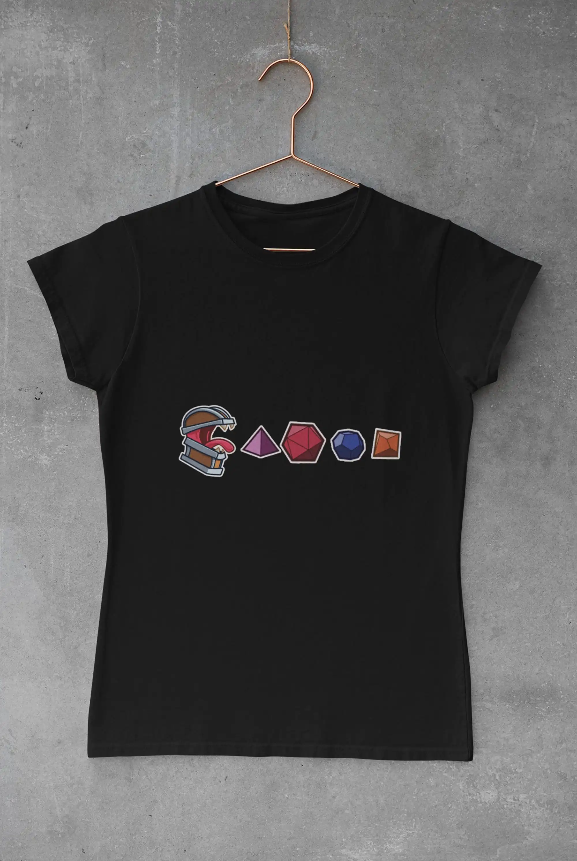 Mimic Eating Dices Dnd T Shirt Chest