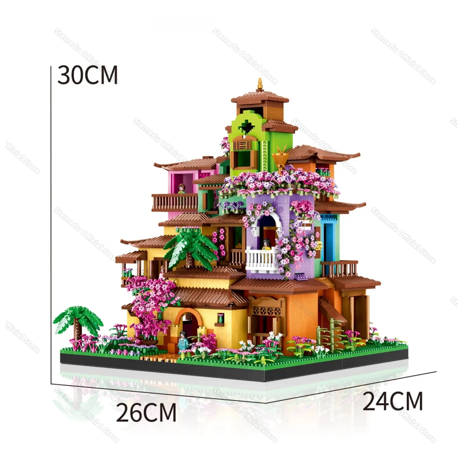 6180pcs Creativo Micro Castello Sakura Casa Building Blocks Magic City Street View Villa Casa Modello Assemblaggio FAI DA TE Mattoni Giocattolo Regalo