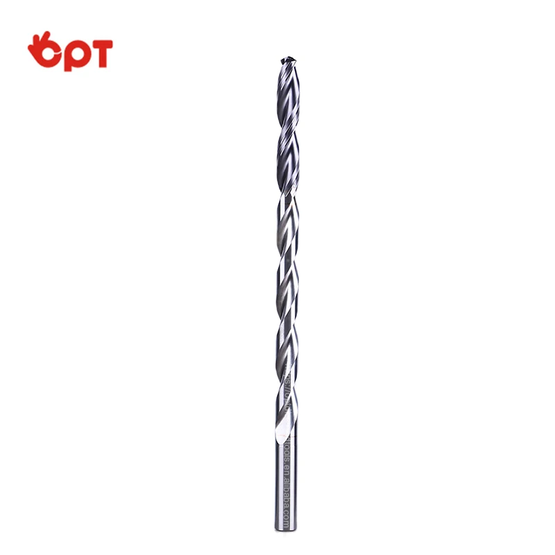 High Rigidity Solid Carbide Extra-length Drill Bit with Spiral Flute for Deep Hole Drilling