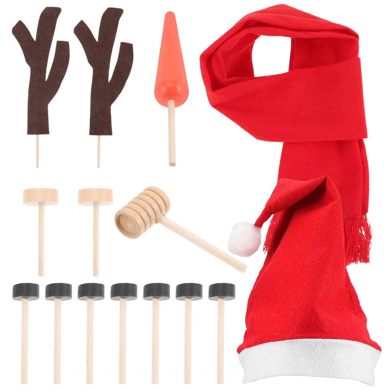 

15Pcs Snowman Tool Kit for Kids DIY Outdoor Activity Set Creative Christmas Decorations Festive Snowman Making Props