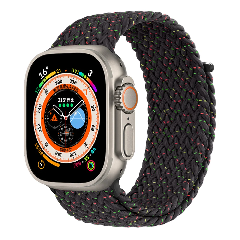 Braided Solo Loop For Apple watch Band ultra 49mm 44mm 40mm 45mm 41mm 42mm correa bracelet Apple watch series 7 3 5 se 6 8 Strap