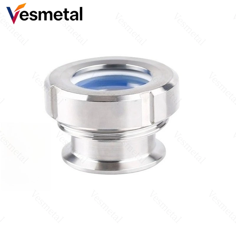 

1.5" 2" 3" Food Grade SS304 Sanitary Tri Clamp Sight Glass Inline View Port for Homebrew Milk Juice Beverage Water Pipeline