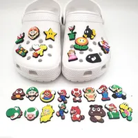 10pcs Shoe Buckle Set Super Mario Bros Classic Game Related Product Kawaii Cartoon Shoe Upper Decoration Diy Toy Gift