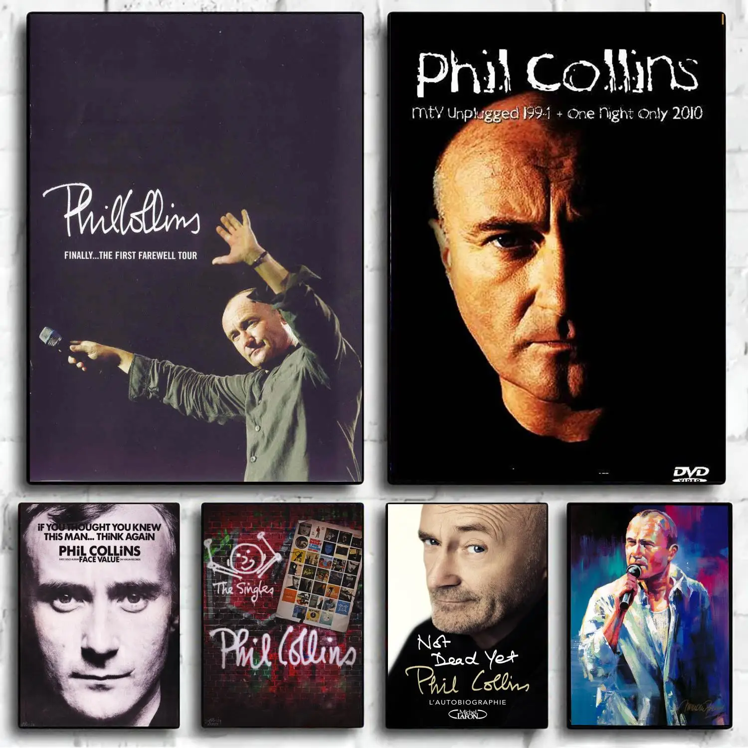 

Phil Collins Singer Decoration Art Poster Wall Art Personalized Gift Modern Family bedroom Decor Canvas Posters