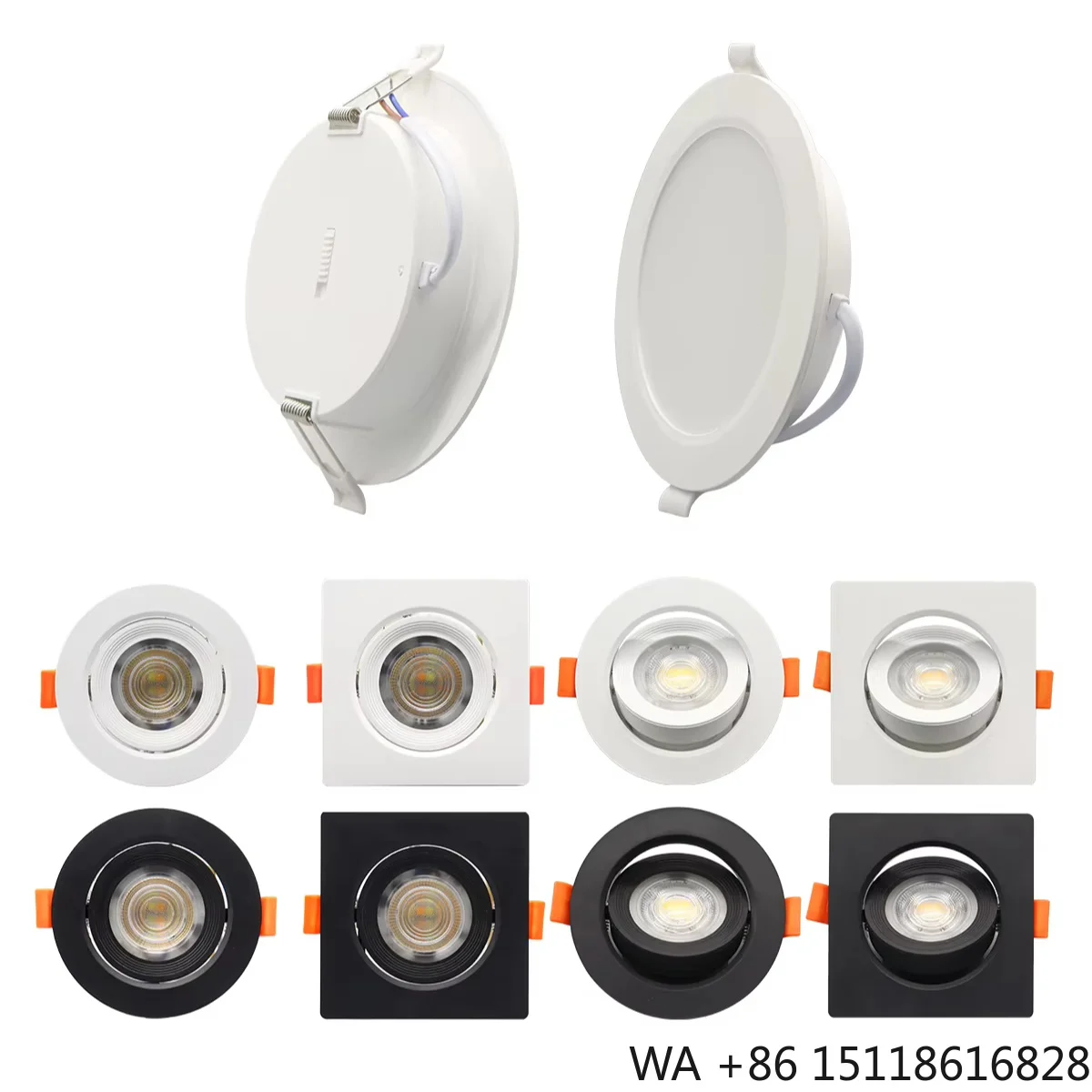 LED Downlight 6W-24W AC100-240V 120 Degree 90lm/W 3CCT Recessed Ceiling Spotlight IP20 for Home and Office Lighting