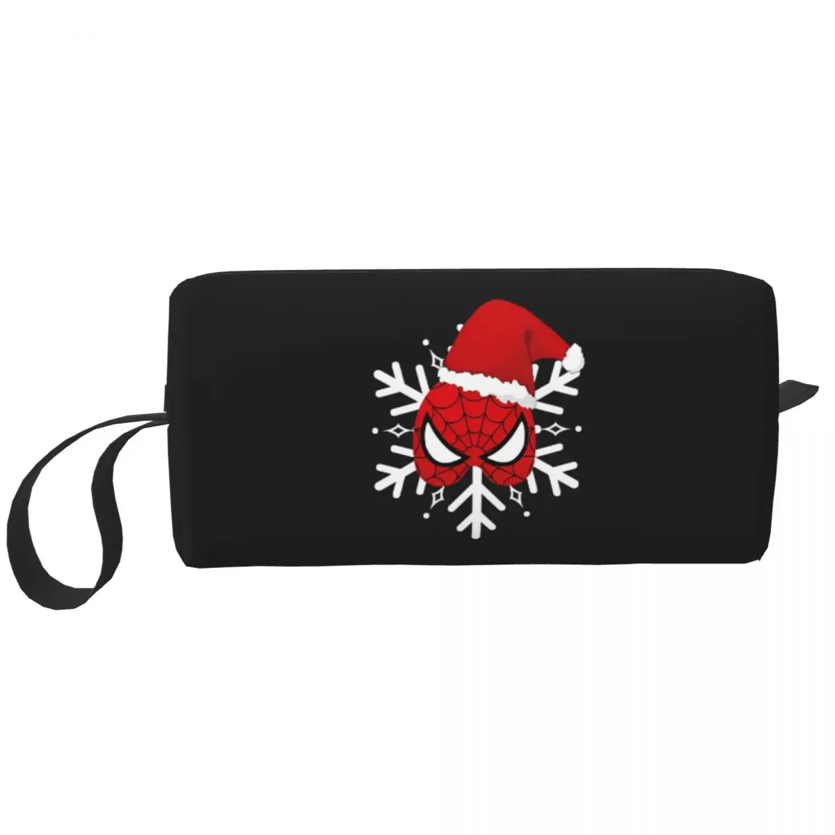 Christmas Spider-Man Santa Hat Makeup Bag Travel Cosmetic Bag Men Women Toiletry Bag Dopp Kit