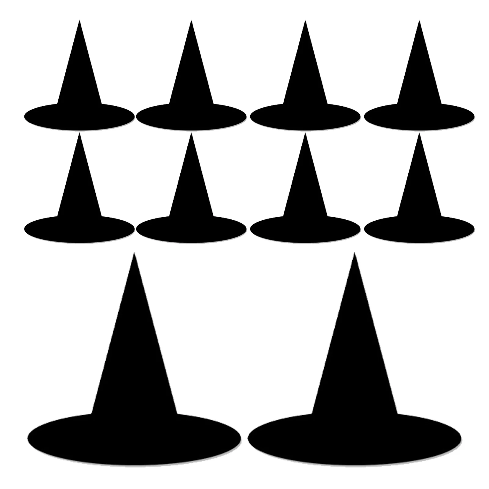 

24Pcs Hanging Halloween Witch Hats Paperboard Flat Wizard Hat Decoration Indoor Outdoor Halloween Party Yard Witch Hat Decor