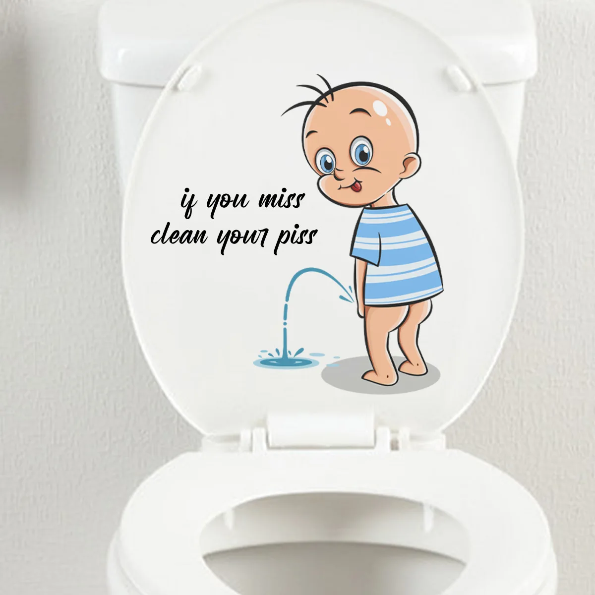 30*20cm English Kids Pee Wall Stickers Living Room Bedroom Toilet Stickers Toilet Home Decoration Wall Stickers Wallpaper Ms2316