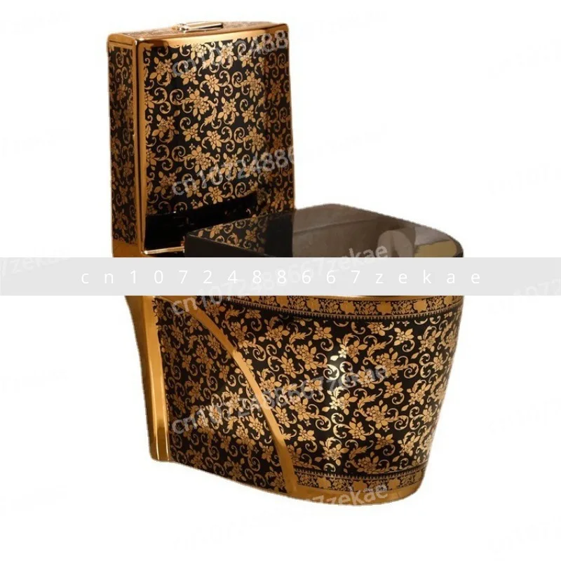 

Electroplated gold toilet ceramic bathroom toilet