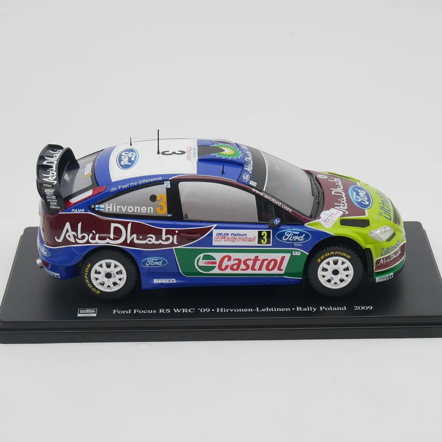 Ixo 1:24 Scale Diecast Alloy Ford Focus RS WRC 2009 Racing Toy Car Model Classics Adult Collection Souvenir Gifts Static Display